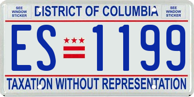 DC license plate ES1199