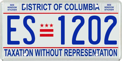DC license plate ES1202