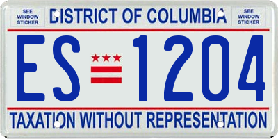 DC license plate ES1204