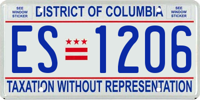DC license plate ES1206