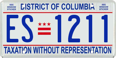 DC license plate ES1211
