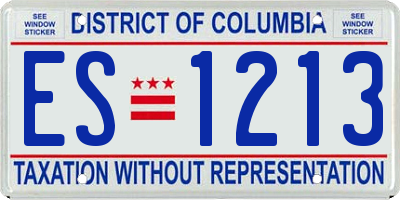 DC license plate ES1213