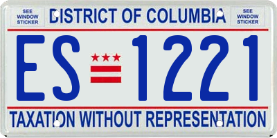 DC license plate ES1221