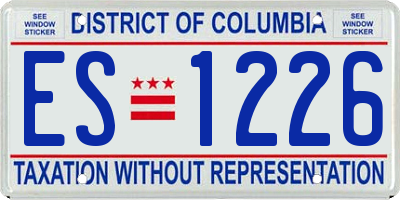 DC license plate ES1226