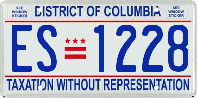 DC license plate ES1228
