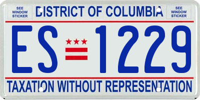 DC license plate ES1229