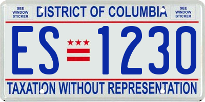 DC license plate ES1230