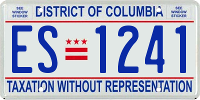 DC license plate ES1241