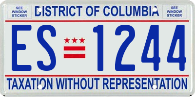 DC license plate ES1244