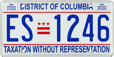 DC license plate ES1246