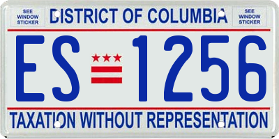 DC license plate ES1256