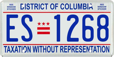 DC license plate ES1268