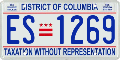 DC license plate ES1269