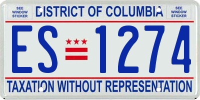 DC license plate ES1274