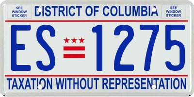 DC license plate ES1275