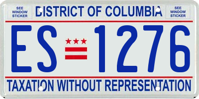 DC license plate ES1276