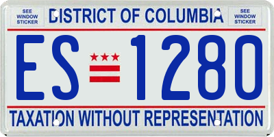 DC license plate ES1280