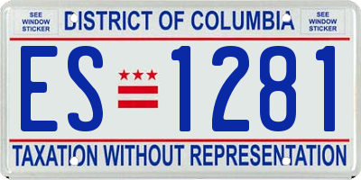 DC license plate ES1281