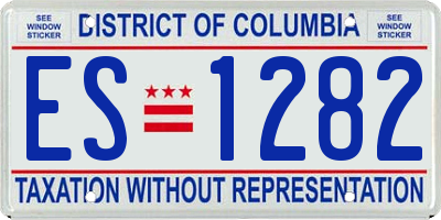 DC license plate ES1282
