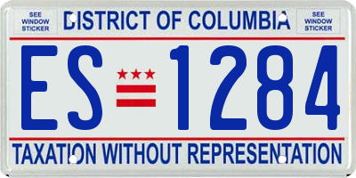 DC license plate ES1284