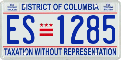 DC license plate ES1285