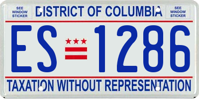 DC license plate ES1286