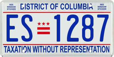 DC license plate ES1287