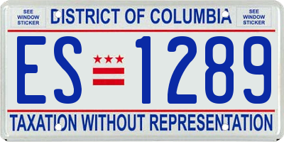 DC license plate ES1289