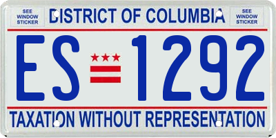 DC license plate ES1292