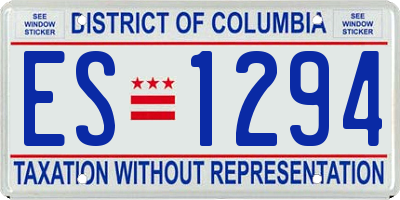 DC license plate ES1294