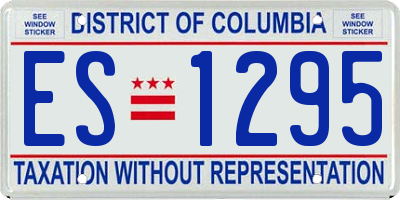 DC license plate ES1295