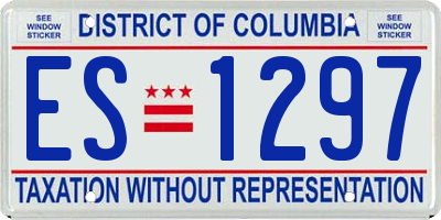 DC license plate ES1297