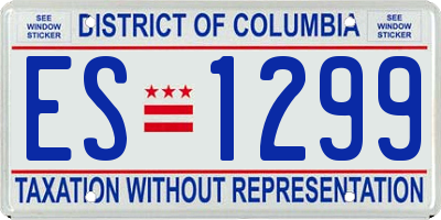 DC license plate ES1299