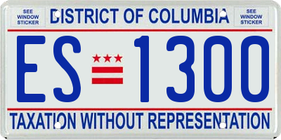 DC license plate ES1300