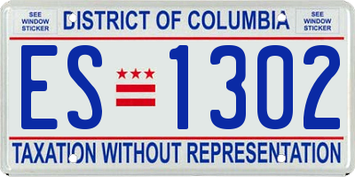 DC license plate ES1302