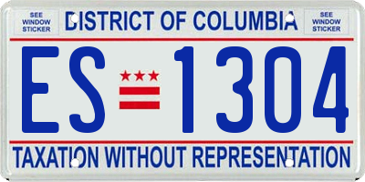 DC license plate ES1304
