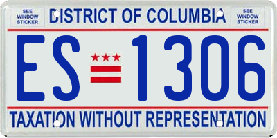 DC license plate ES1306