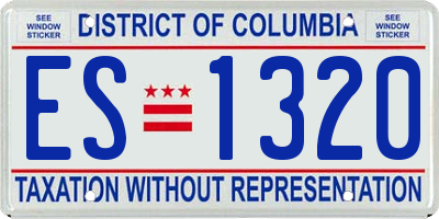 DC license plate ES1320