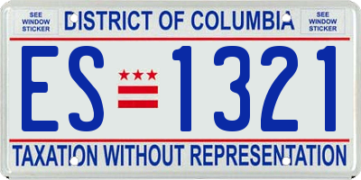 DC license plate ES1321