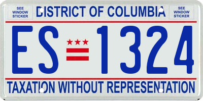 DC license plate ES1324