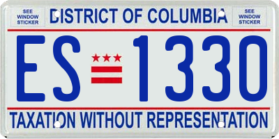 DC license plate ES1330