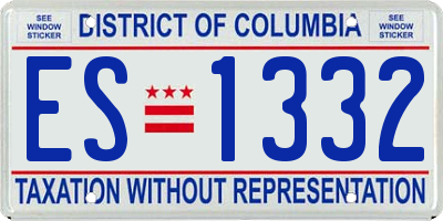 DC license plate ES1332