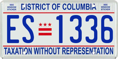 DC license plate ES1336