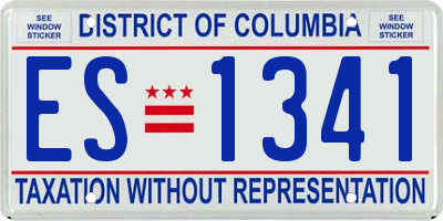 DC license plate ES1341