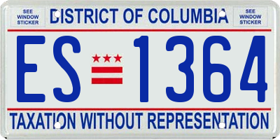 DC license plate ES1364