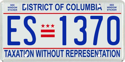 DC license plate ES1370