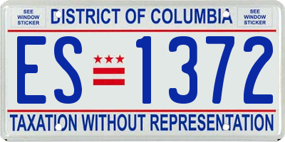 DC license plate ES1372