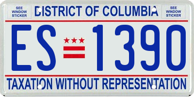 DC license plate ES1390