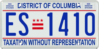 DC license plate ES1410