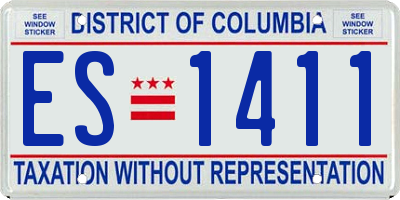 DC license plate ES1411